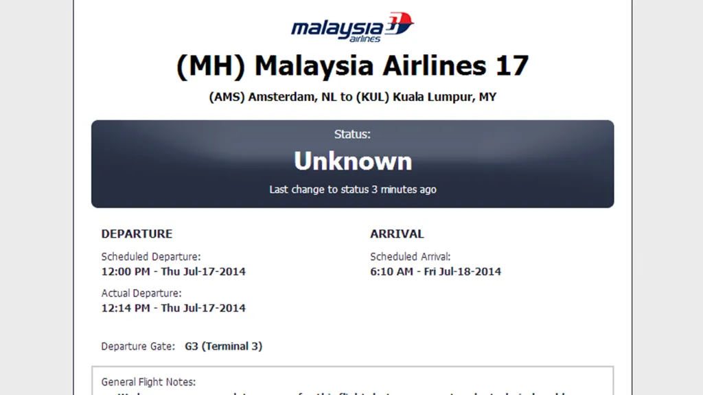 Na Ukrajině se zřítilo malajsijské letadlo