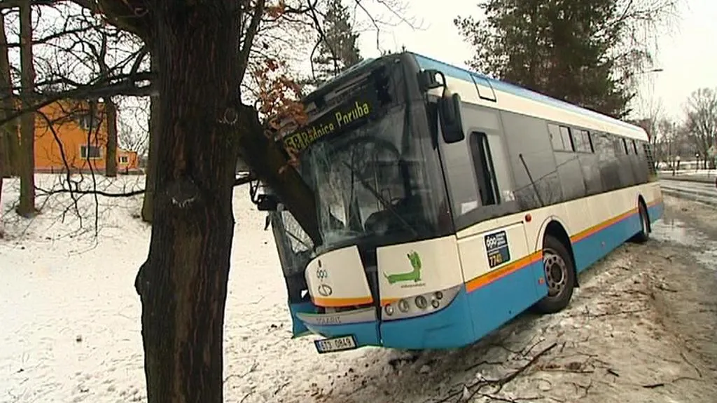 Havarovaný autobus