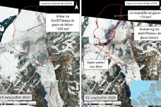 Poslední nedotčený kanadský šelfový ledovec se rozpadl