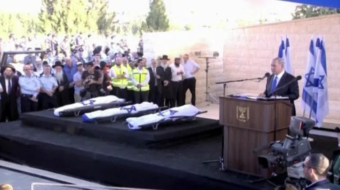 Pohřeb zabitých Izraelců v roce 2014
