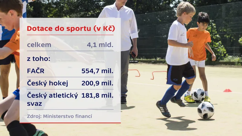 Celková výše dotací sportovním organizacím