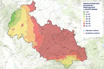 Speciální mapa Moravskoslezského kraje odhaluje zdroje znečištění