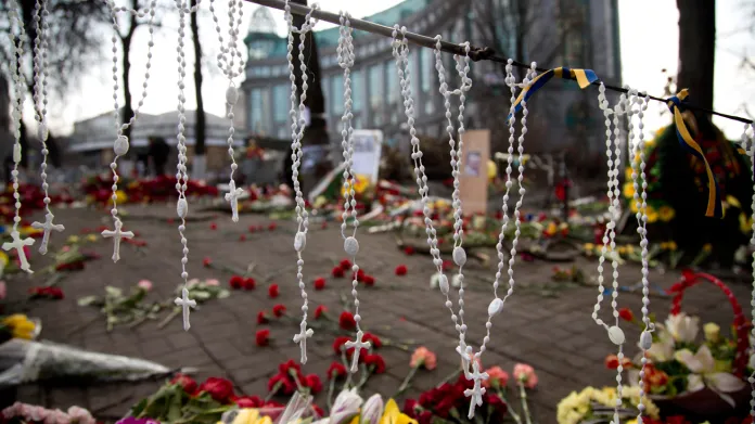 Růžence na kyjevském Majdanu