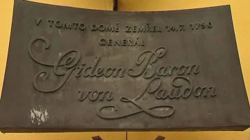 Pamětní deska generála Laudona v Novém Jičíne