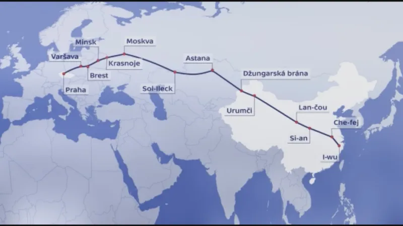 Vlak z Česka do Číny