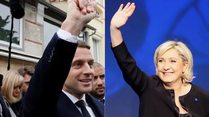 Emmanuel Macron a Marine Le Penová - sestava pro druhé kolo