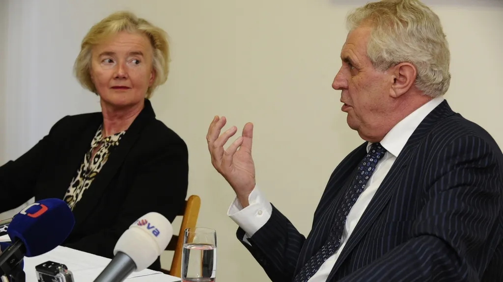 Iva Brožová s prezidentem Zemanem
