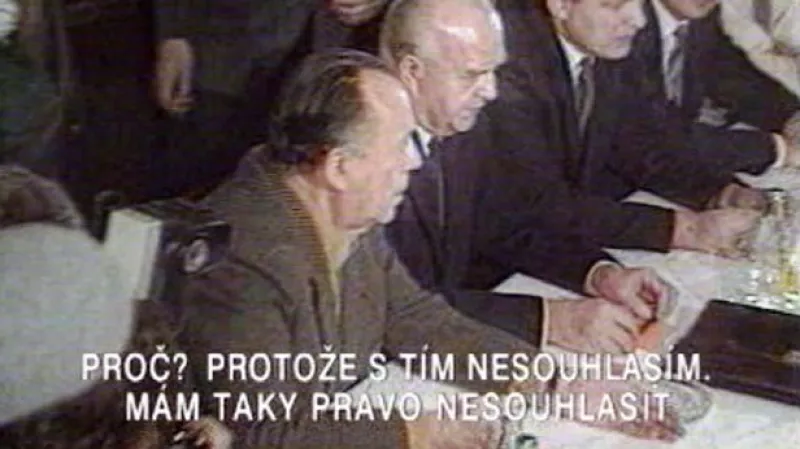Setkání Havel Adamec v roce 1989