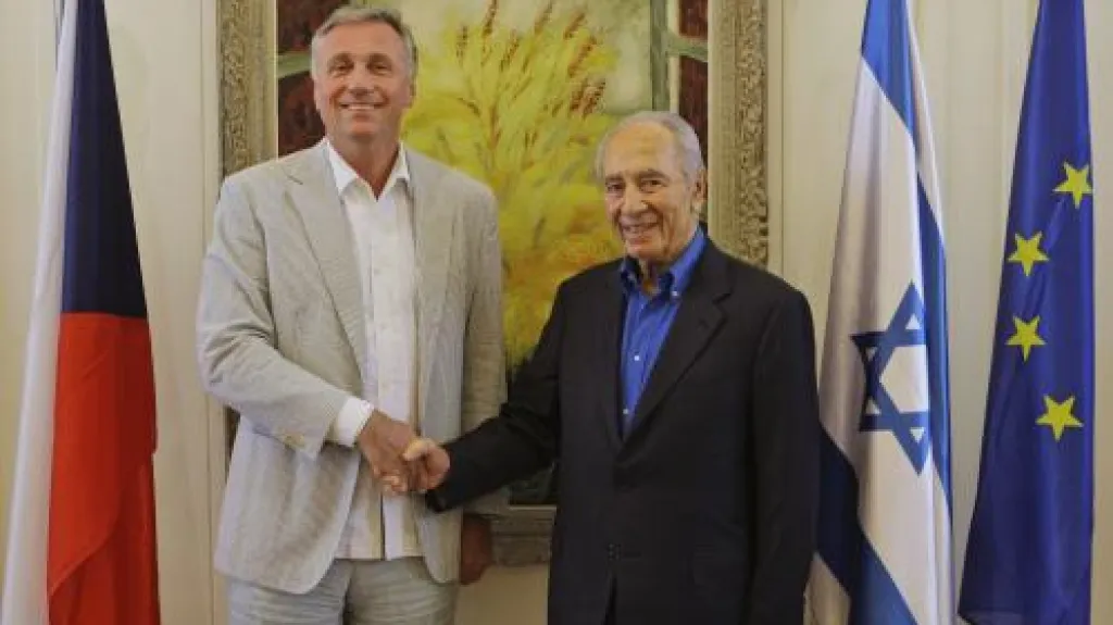 Mirek Topolánek a Šimon Peres