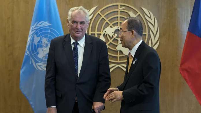 Zemanovo setkání s hlavním představitelem OSN