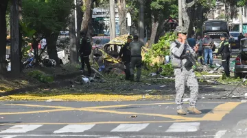 Místo výbuchu v kolumbijském městě Cali