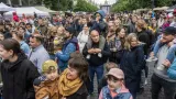Shromáždění Nezapomeňme 80 k 80. výročí konce druhé světové války na Václavském náměstí v Praze