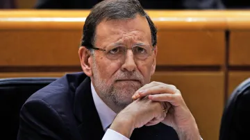 Mariano Rajoy na zasedání parlamentu