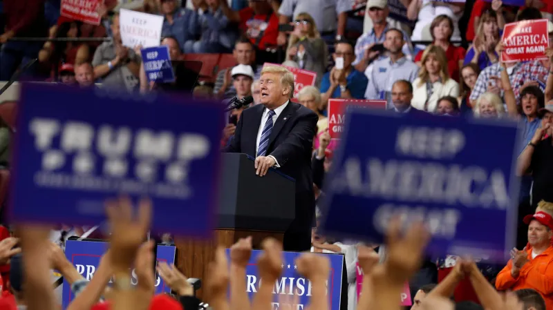 Donald Trump na mítinku v Montaně