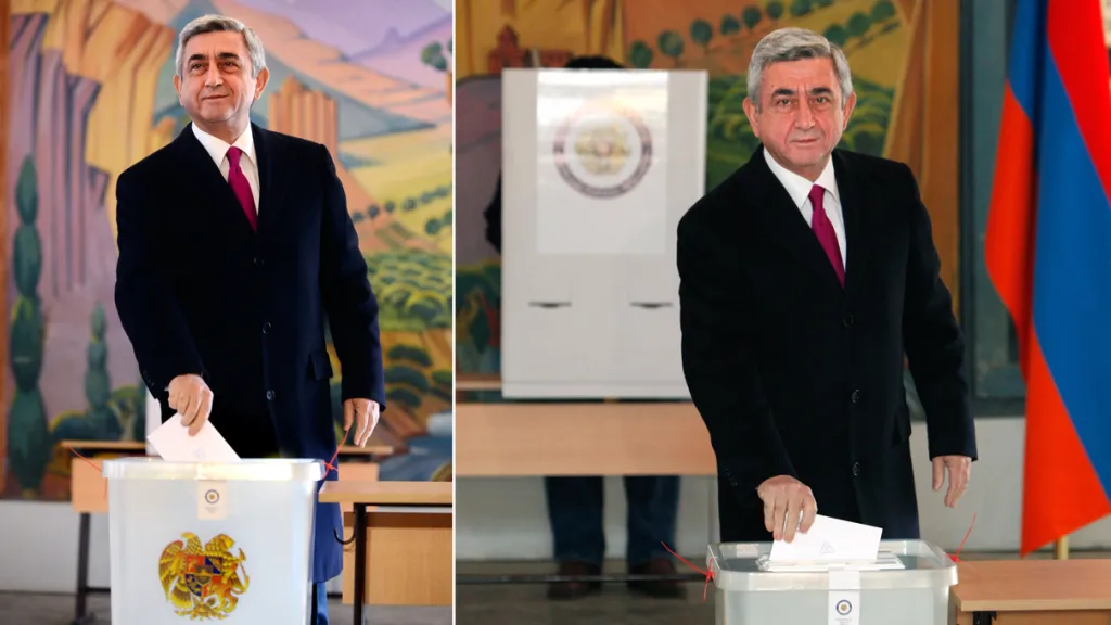 Serž Sargsjan u volební urny