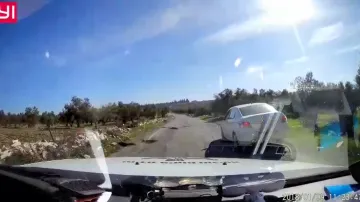 Záběry z vozu izraelských policistů