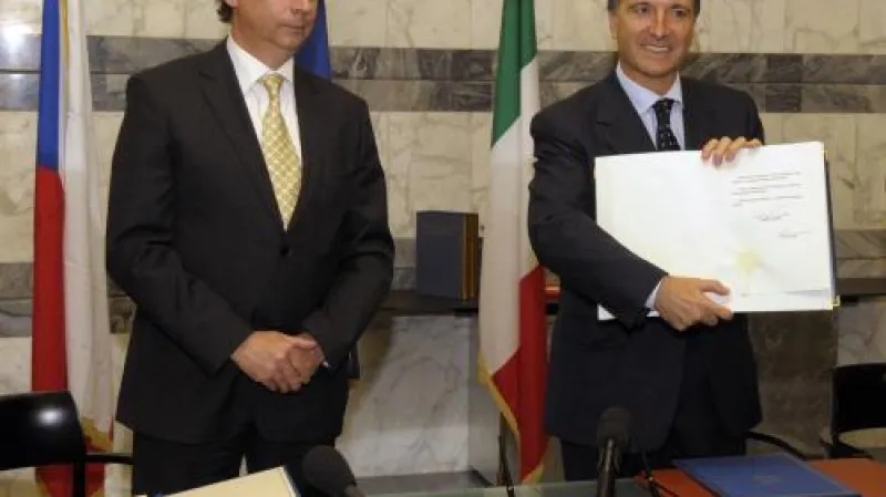Jan Fischer a Franco Frattini