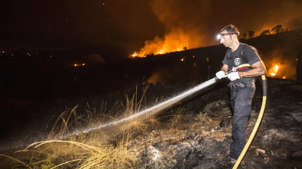 Požáry zasáhly i Murcijský region na jihovýchodě země