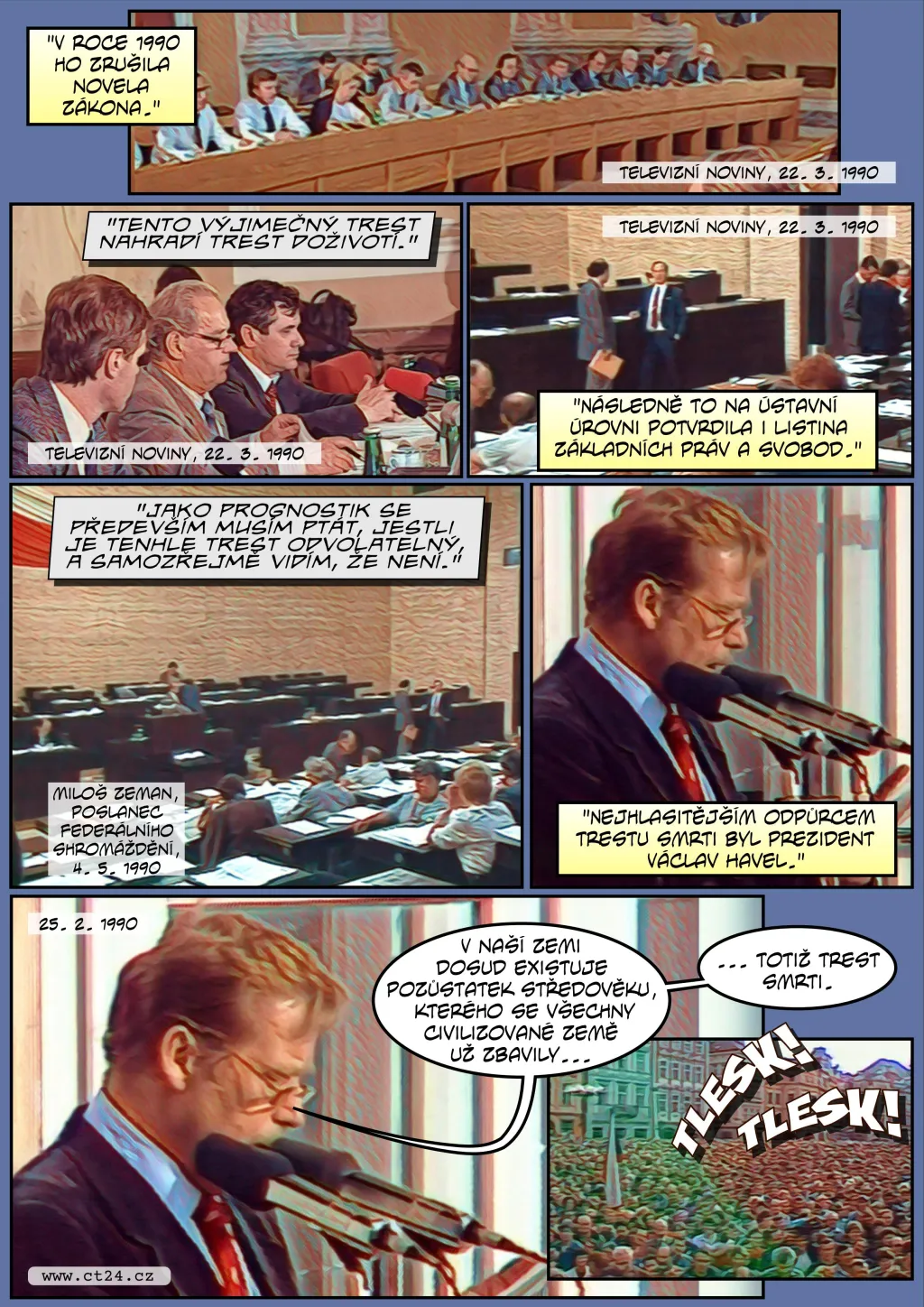 Komiks: Tresty smrti v Československu