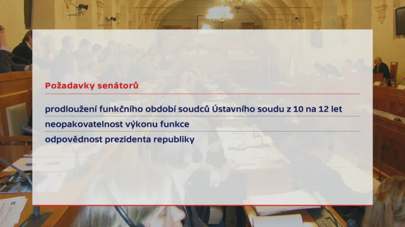 Požadavky senátorů