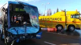 Nehoda autobusů v Brně-Slatině