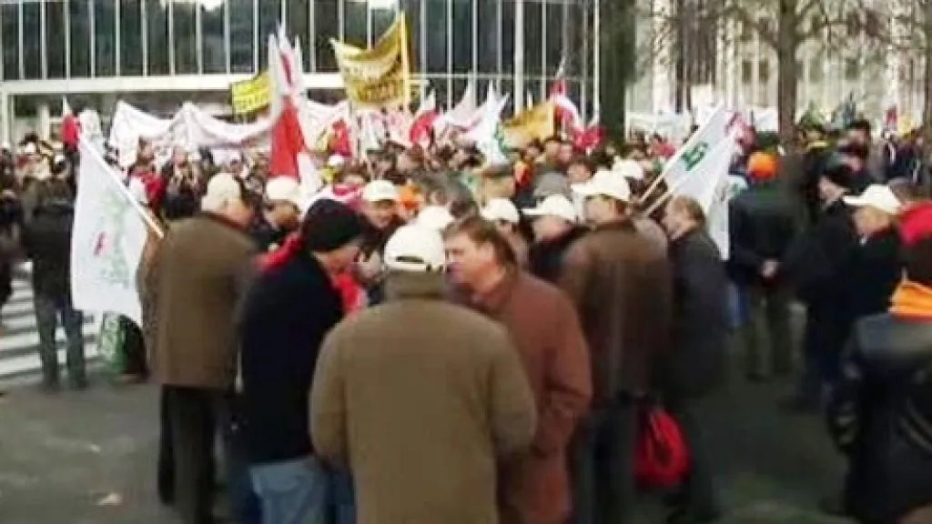 Protest zemědělců v Bruselu
