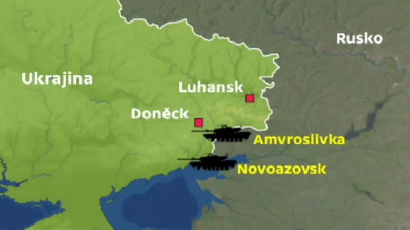 Nová místa bojů poblíž Azovského moře