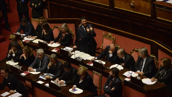 Matteo Renzi v italském senátu