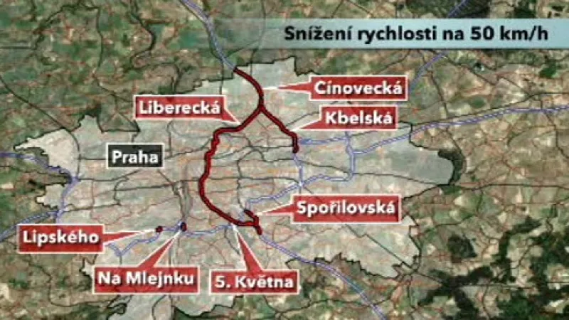 Snížení rychlosti na 50 km/h