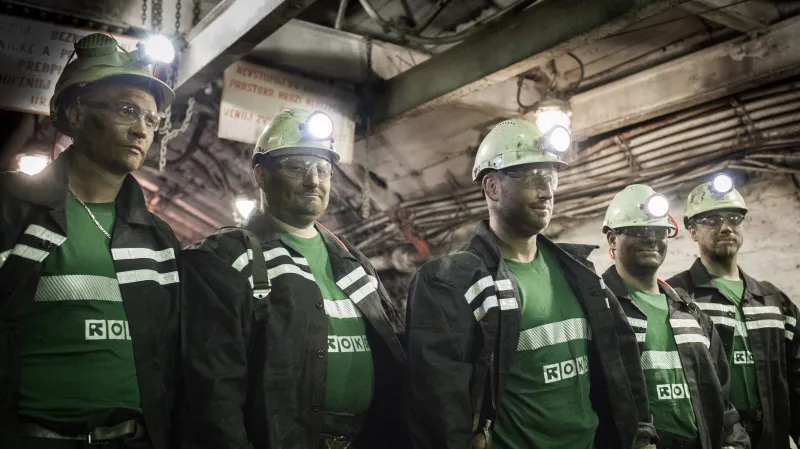 Horníci těžební společnosti OKD