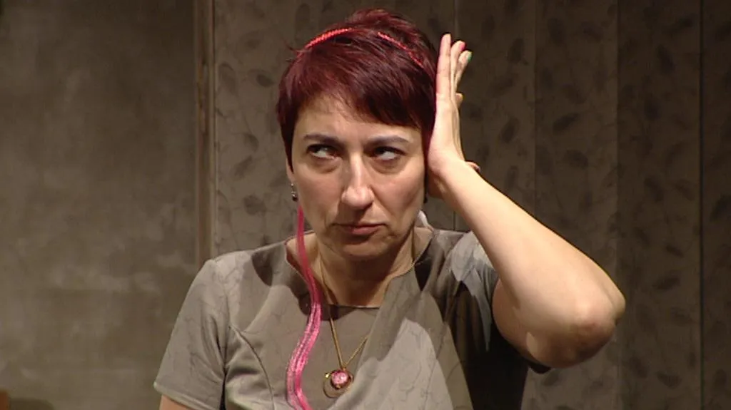 Simona Babčáková v roli autistky Wendy (hra: Kakadu, režisér: Jiří Havelka)