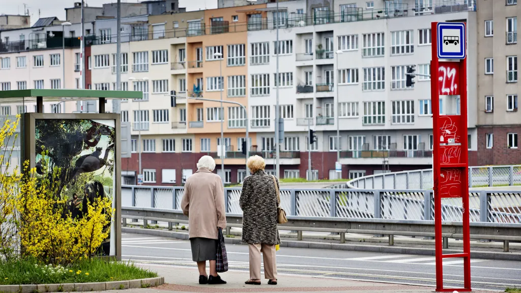 Autobusová zastávka v Praze