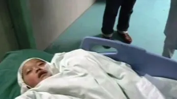 Zraněné čínské dítě