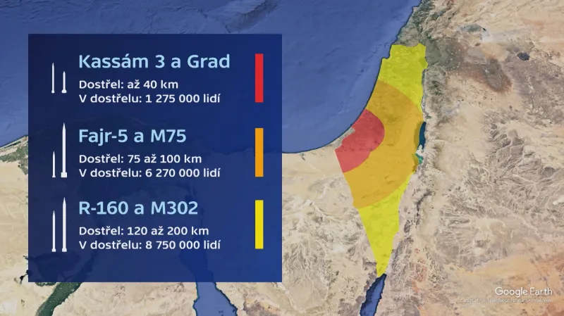 Zbraně používané teroristy z Hamásu