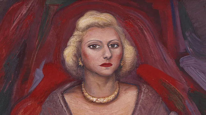 Natasha Gelmanová na obraze od Davida Alfara Siqueirose, 1950 (ze sbírky Gelman Santander)