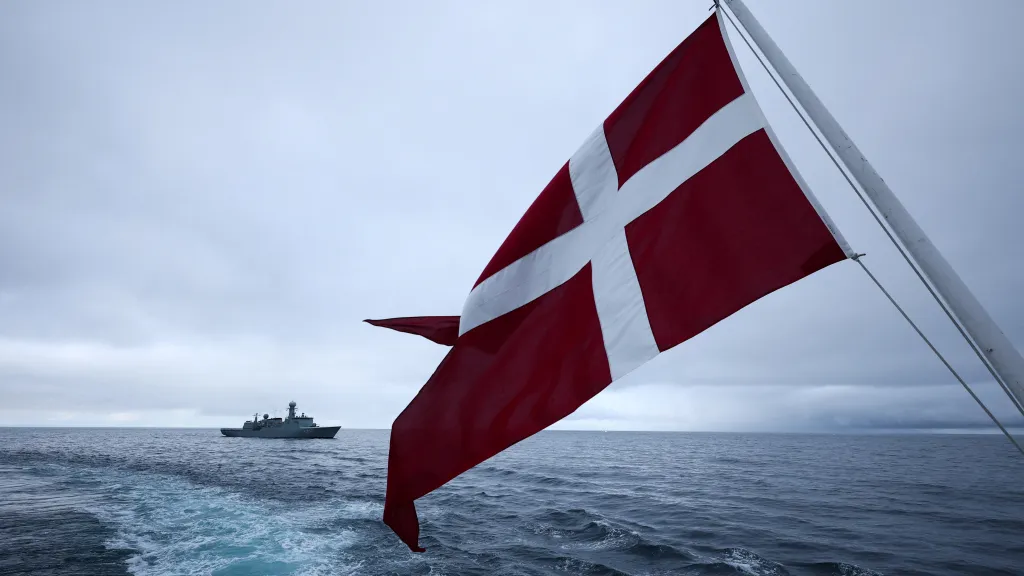 Dánská vojenská loď. Ilustrační foto