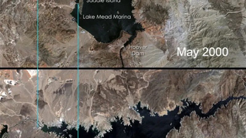 Úbytek vody v jezeře Mead se projevoval už v minulosti