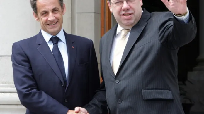 Nicolas Sarkozy a Brian Cowen