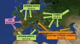 Dodávky plynu do EU v roce 2020