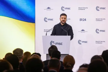 Ukrajinci jsou lidé, ne terminátoři, řekl Zelenskyj v Mnichově