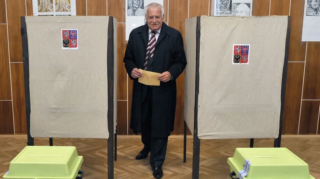 Václav Klaus u voleb