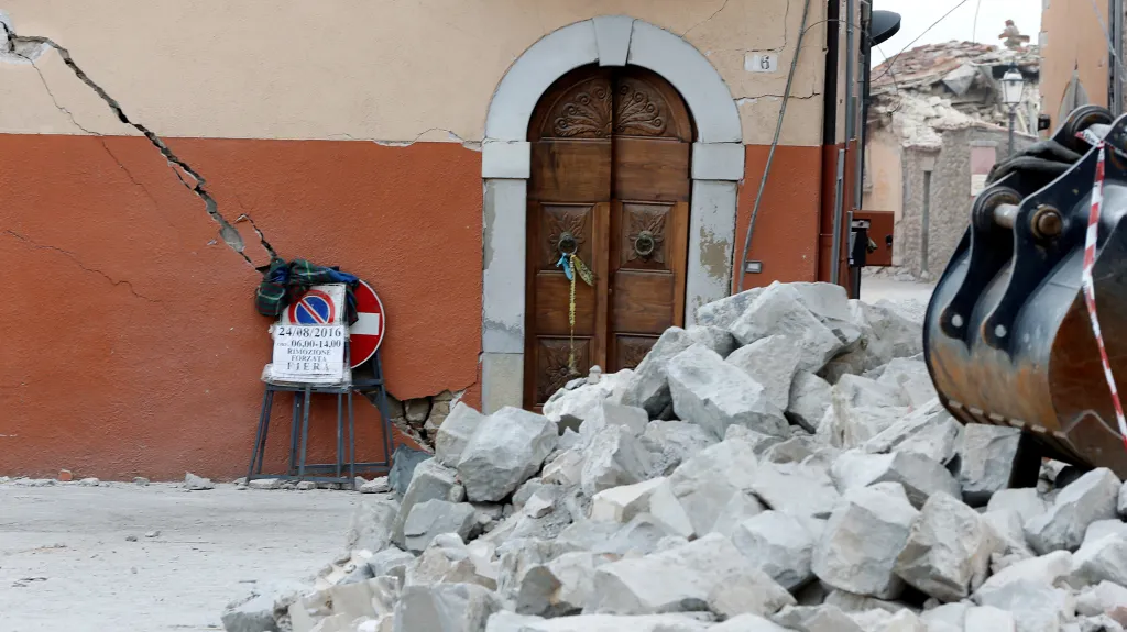 Italské městečko Amatrice po zemětřesení