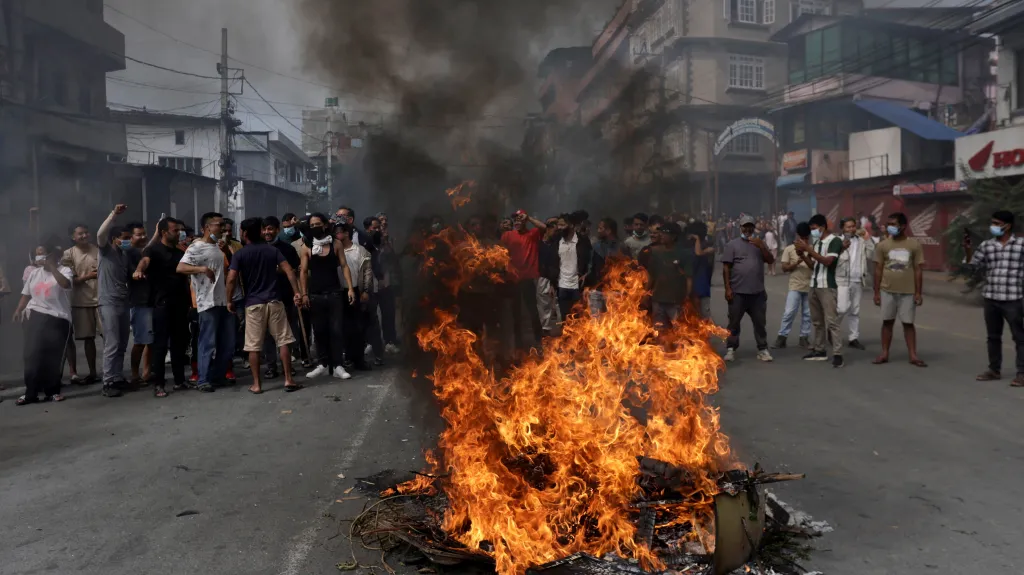 Protivládní protesty v Nepálu (9. září)