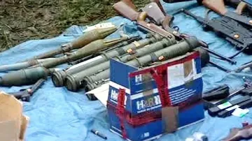 Zbraně a munice zabavená v Bělé nad Svitavou