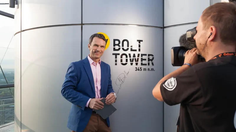 Radek Erben ve výšce 345 m n. m.