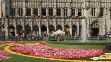 Bruselské Velké náměstí ozdobil květinový koberec