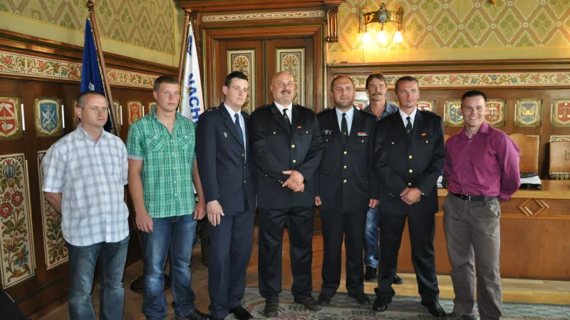 Poděkování náchodským dobrovolným hasičům