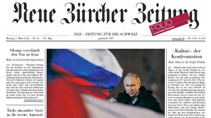 Neue Zürcher Zeitung z 5. beřezna 2012