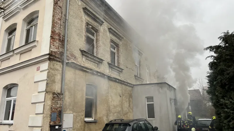 Požár rodinného domu v Trstěnicích na Chebsku