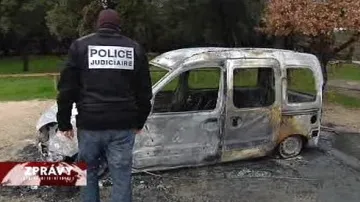 Auto po výbuchu